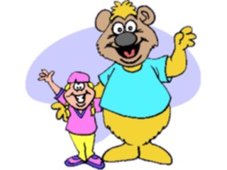 Sticker Custom Preview Image #083715 Kids Stuff Images Girlwith Bear