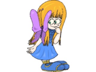 Sticker Custom Preview Image #083729 Kids Stuff Images Girlwith Butterfly4