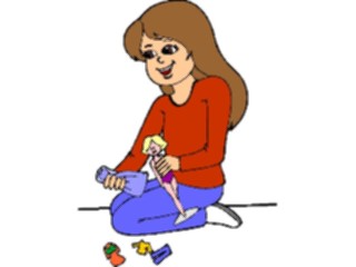 Sticker Custom Preview Image #083738 Kids Stuff Images Girlwith Doll03