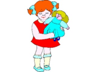 Sticker Custom Preview Image #083743 Kids Stuff Images Girlwith Doll08