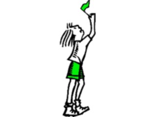 Sticker Custom Preview Image #083754 Kids Stuff Images Girlwith Flag