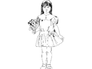 Sticker Custom Preview Image #083756 Kids Stuff Images Girlwith Flowers01