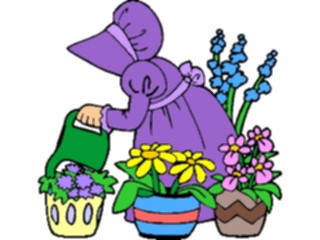 Sticker Custom Preview Image #083760 Kids Stuff Images Girlwith Flowers05