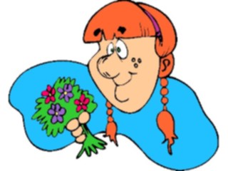 Sticker Custom Preview Image #083762 Kids Stuff Images Girlwith Flowers07