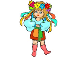 Sticker Custom Preview Image #083763 Kids Stuff Images Girlwith Flowers08