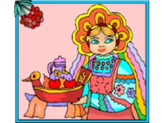 Sticker Custom Preview Image #083768 Kids Stuff Images Girlwith Fruit Basket
