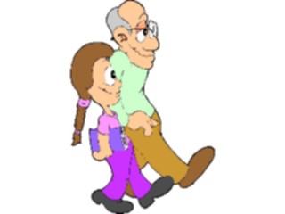 Sticker Custom Preview Image #083772 Kids Stuff Images Girlwith Grandfather