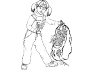 Sticker Custom Preview Image #083776 Kids Stuff Images Girlwith Leaves