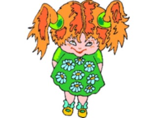 Sticker Custom Preview Image #083790 Kids Stuff Images Girlwith Pig Tails2