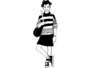 Sticker Custom Preview Image #083798 Kids Stuff Images Girlwith Purse1