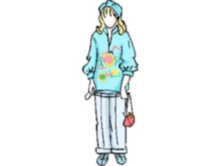 Sticker Custom Preview Image #083800 Kids Stuff Images Girlwith Purse3