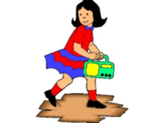 Sticker Custom Preview Image #083802 Kids Stuff Images Girlwith Radio