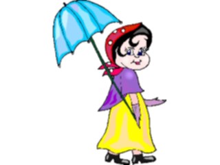 Sticker Custom Preview Image #083821 Kids Stuff Images Girlwith Umbrella3