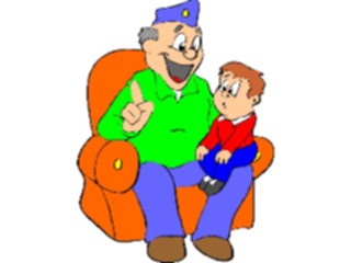 Sticker Custom Preview Image #083833 Kids Stuff Images Grandfather Telling Stories