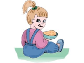 Sticker Custom Preview Image #083881 Kids Stuff Images Kid Eating Oatmeal