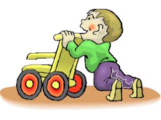 Sticker Custom Preview Image #083922 Kids Stuff Images Kid Pushing Chair