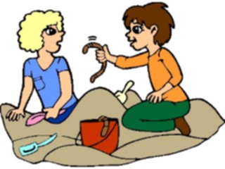 Sticker Custom Preview Image #083938 Kids Stuff Images Kids Digging Worms