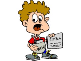 Sticker Custom Preview Image #084006 Kids Stuff Images Newspaper Boy1