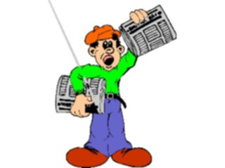 Sticker Custom Preview Image #084007 Kids Stuff Images Newspaper Boy2