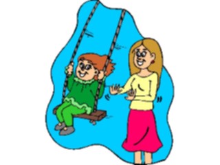 Sticker Custom Preview Image #084033 Kids Stuff Images Playingon Swing2