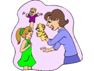 Sticker Custom Preview Image #084050 Kids Stuff Images Playingwith Puppets