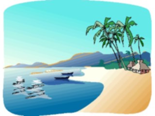 Sticker Custom Preview Image #084828 Landscapes Landscapes Beach Huts