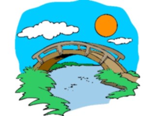 Sticker Custom Preview Image #084862 Landscapes Landscapes Bridge Over River