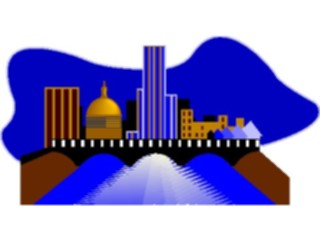 Sticker Custom Preview Image #084970 Landscapes Landscapes City Skyline Bridge