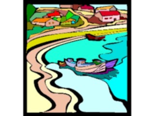 Sticker Custom Preview Image #085014 Landscapes Landscapes Coastal Town