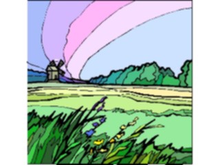 Sticker Custom Preview Image #085145 Landscapes Landscapes Field Windmill