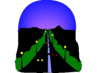 Sticker Custom Preview Image #085188 Landscapes Landscapes Highway Night1