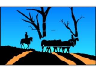 Sticker Custom Preview Image #085206 Landscapes Landscapes Horseback Riders