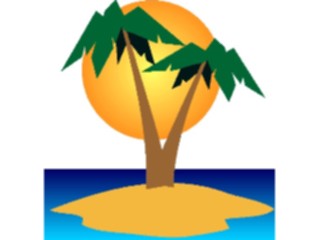 Sticker Custom Preview Image #085315 Landscapes Landscapes Palm Tree Island01