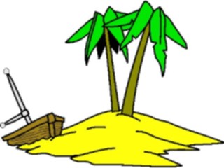 Sticker Custom Preview Image #085320 Landscapes Landscapes Palm Tree Island06