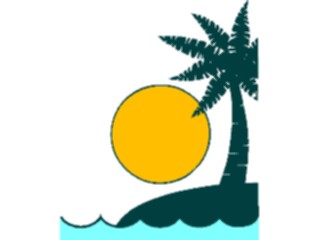 Sticker Custom Preview Image #085323 Landscapes Landscapes Palm Tree Island09