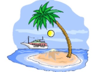 Sticker Custom Preview Image #085332 Landscapes Landscapes Palm Tree Island18