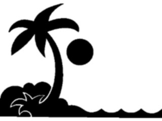 Sticker Custom Preview Image #085341 Landscapes Landscapes Palm Tree Sun