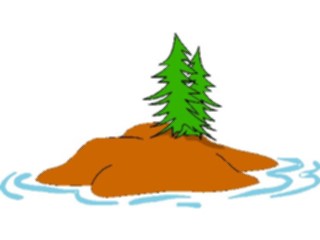 Sticker Custom Preview Image #085348 Landscapes Landscapes Pine Tree Island