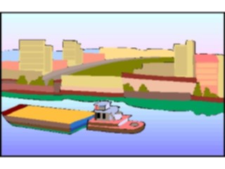 Sticker Custom Preview Image #085402 Landscapes Landscapes Riverwith Boat2