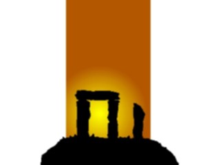 Sticker Custom Preview Image #085523 Landscapes Landscapes Sunset Ruins