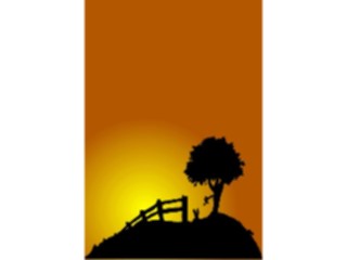 Sticker Custom Preview Image #085524 Landscapes Landscapes Sunset Tree