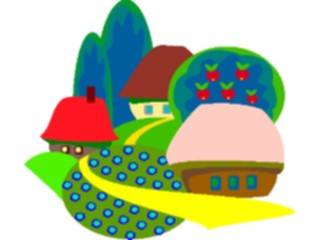 Sticker Custom Preview Image #085581 Landscapes Landscapes Village1