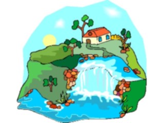 Sticker Custom Preview Image #085611 Landscapes Landscapes Waterfall10