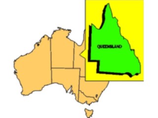 Sticker Custom Preview Image #085986 Maps Australia Queensland