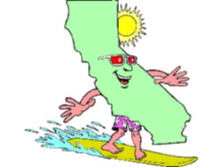 Sticker Custom Preview Image #086032 Maps Cartoons California1