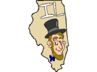 Sticker Custom Preview Image #086056 Maps Cartoons Illinois2
