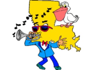 Sticker Custom Preview Image #086069 Maps Cartoons Louisiana1