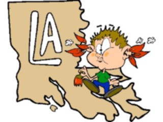 Sticker Custom Preview Image #086070 Maps Cartoons Louisiana2