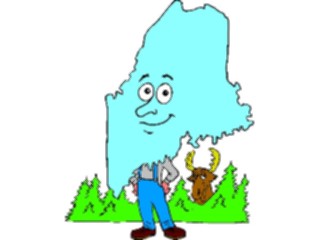 Sticker Custom Preview Image #086071 Maps Cartoons Maine1