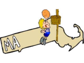 Sticker Custom Preview Image #086077 Maps Cartoons Massachusetts2